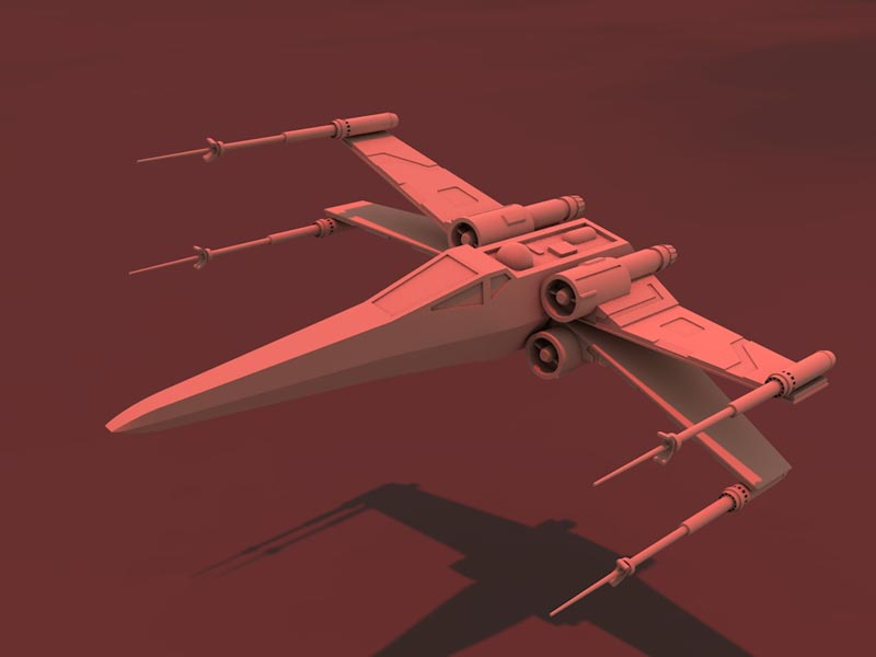 Star Wars X-Wing in 3D with Cinema 4D