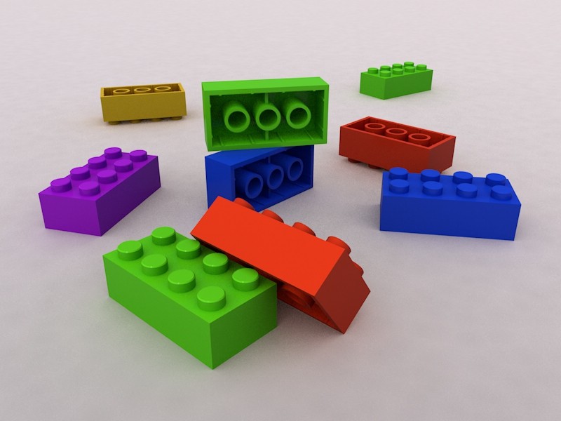 Mattoncini Lego in 3D con FreeCAD e Maxon Cinema 4D