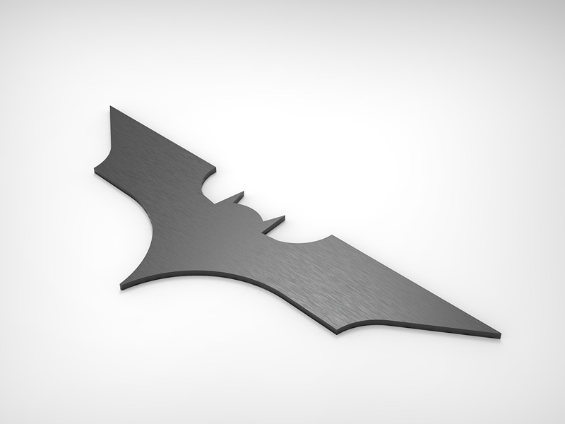 Logo Batman in CAD 3D modeled with Siemens Solid Edge